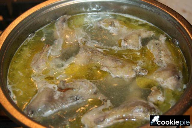 Суп с перепелами и лапшой