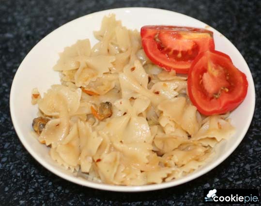 Паста гребешки с фарфалле