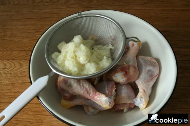 Шашлык из куриных ножек и печёный на мангале картофель