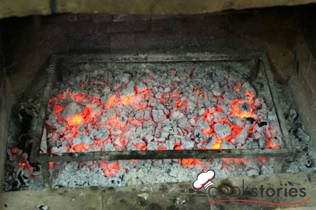 Овощи печёные на мангале