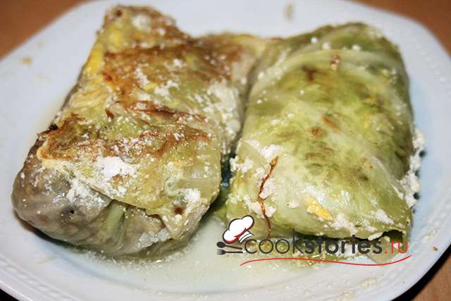 Рецепт голубцы с рисом капустой и мясом