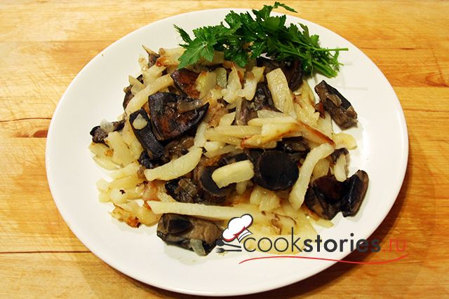 Жареная картошка с грибами